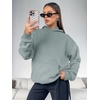 image:imageATHMILE Womens Oversized Hoodies Fleece Sweatshirts with Pocket  Drop Shoulder Fall ClothesTrendy Streetwear PulloverComfort Workout Winter OutfitsLight Green