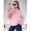 image:imageATHMILE Womens Oversized Hoodies Fleece Sweatshirts with Pocket  Drop Shoulder Fall ClothesTrendy Streetwear PulloverComfort Workout Winter OutfitsLight Pink