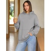 image:imageATHMILE Womens Oversized Hoodies Fleece Sweatshirts with Pocket  Drop Shoulder Fall ClothesTrendy Streetwear PulloverComfort Workout Winter OutfitsLight Grey