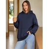 image:imageATHMILE Womens Oversized Hoodies Fleece Sweatshirts with Pocket  Drop Shoulder Fall ClothesTrendy Streetwear PulloverComfort Workout Winter OutfitsNavy