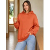 image:imageATHMILE Womens Oversized Hoodies Fleece Sweatshirts with Pocket  Drop Shoulder Fall ClothesTrendy Streetwear PulloverComfort Workout Winter OutfitsOrange