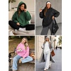 image:imageATHMILE Womens Oversized Hoodies Fleece Sweatshirts with Pocket  Drop Shoulder Fall ClothesTrendy Streetwear PulloverComfort Workout Winter OutfitsPink