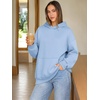 image:imageATHMILE Womens Oversized Hoodies Fleece Sweatshirts with Pocket  Drop Shoulder Fall ClothesTrendy Streetwear PulloverComfort Workout Winter OutfitsSky Blue