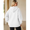 image:imageATHMILE Womens Oversized Hoodies Fleece Sweatshirts with Pocket  Drop Shoulder Fall ClothesTrendy Streetwear PulloverComfort Workout Winter OutfitsWhite