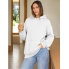 image:imageATHMILE Womens Oversized Hoodies Fleece Sweatshirts with Pocket  Drop Shoulder Fall ClothesTrendy Streetwear PulloverComfort Workout Winter OutfitsWhite