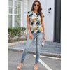 image:imageATHMILE Womens Summer Tops Cap Sleeve Ruched Tshirts Business Casual Crewneck Trendy Outfits Basic Fashion Dressy ClothesMultiteal