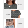 image:imageATHMILE Womens Summer Tops Cap Sleeve Ruched Tshirts Business Casual Crewneck Trendy Outfits Basic Fashion Dressy ClothesTiedye Coral