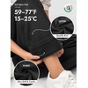 image:imageATHMILE Womens Sweatpants Fleece Wide Leg Lined Baggy Lounge Sweat Pants  Cotton Straight Leg High Waisted Comfort Casual Warm Fall Winter Workout GymBblack