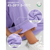 image:imageATHMILE Womens Sweatpants Fleece Wide Leg Lined Baggy Lounge Sweat Pants  Cotton Straight Leg High Waisted Comfort Casual Warm Fall Winter Workout GymAlight Purple
