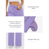image:imageATHMILE Womens Sweatpants Fleece Wide Leg Lined Baggy Lounge Sweat Pants  Cotton Straight Leg High Waisted Comfort Casual Warm Fall Winter Workout GymAlight Purple