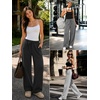 image:imageATHMILE Womens Sweatpants Fleece Wide Leg Lined Baggy Lounge Sweat Pants  Cotton Straight Leg High Waisted Comfort Casual Warm Fall Winter Workout GymBdark Grey