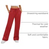image:imageATHMILE Womens Sweatpants Fleece Wide Leg Lined Baggy Lounge Sweat Pants  Cotton Straight Leg High Waisted Comfort Casual Warm Fall Winter Workout GymAwatermelonred