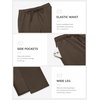 image:imageATHMILE Womens Sweatpants Fleece Wide Leg Lined Baggy Lounge Sweat Pants  Cotton Straight Leg High Waisted Comfort Casual Warm Fall Winter Workout GymBcoffee