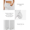 image:imageATHMILE Womens Sweatpants Fleece Wide Leg Lined Baggy Lounge Sweat Pants  Cotton Straight Leg High Waisted Comfort Casual Warm Fall Winter Workout GymAwhite
