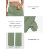 image:imageATHMILE Womens Sweatpants Fleece Wide Leg Lined Baggy Lounge Sweat Pants  Cotton Straight Leg High Waisted Comfort Casual Warm Fall Winter Workout GymAgray Green