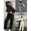 image:imageATHMILE Womens Sweatpants Fleece Wide Leg Lined Baggy Lounge Sweat Pants  Cotton Straight Leg High Waisted Comfort Casual Warm Fall Winter Workout GymAdark Pink