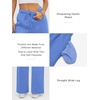 image:imageATHMILE Womens Sweatpants Fleece Wide Leg Lined Baggy Lounge Sweat Pants  Cotton Straight Leg High Waisted Comfort Casual Warm Fall Winter Workout GymAgray Blue
