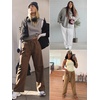 image:imageATHMILE Womens Sweatpants Fleece Wide Leg Lined Baggy Lounge Sweat Pants  Cotton Straight Leg High Waisted Comfort Casual Warm Fall Winter Workout GymAdark Pink