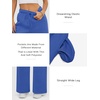 image:imageATHMILE Womens Sweatpants Fleece Wide Leg Lined Baggy Lounge Sweat Pants  Cotton Straight Leg High Waisted Comfort Casual Warm Fall Winter Workout GymAblue