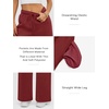 image:imageATHMILE Womens Sweatpants Fleece Wide Leg Lined Baggy Lounge Sweat Pants  Cotton Straight Leg High Waisted Comfort Casual Warm Fall Winter Workout GymAwine Red