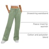 image:imageATHMILE Womens Sweatpants Fleece Wide Leg Lined Baggy Lounge Sweat Pants  Cotton Straight Leg High Waisted Comfort Casual Warm Fall Winter Workout GymAgray Green