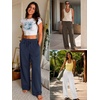 image:imageATHMILE Womens Sweatpants Fleece Wide Leg Lined Baggy Lounge Sweat Pants  Cotton Straight Leg High Waisted Comfort Casual Warm Fall Winter Workout GymBwhite