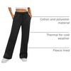 image:imageATHMILE Womens Sweatpants Fleece Wide Leg Lined Baggy Lounge Sweat Pants  Cotton Straight Leg High Waisted Comfort Casual Warm Fall Winter Workout GymBlack