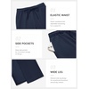 image:imageATHMILE Womens Sweatpants Fleece Wide Leg Lined Baggy Lounge Sweat Pants  Cotton Straight Leg High Waisted Comfort Casual Warm Fall Winter Workout GymBnavy