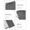 image:imageATHMILE Womens Sweatpants Fleece Wide Leg Lined Baggy Lounge Sweat Pants  Cotton Straight Leg High Waisted Comfort Casual Warm Fall Winter Workout GymBdark Grey