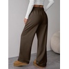 image:imageATHMILE Womens Sweatpants Wide Leg Baggy High Waist Y2K Pants Fall Winter Spring Joggers Clothes with PocketsChocolate Brown