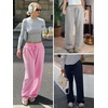 image:imageATHMILE Womens Sweatpants Wide Leg Baggy High Waist Y2K Pants Fall Winter Spring Joggers Clothes with PocketsGrey