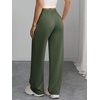 image:imageATHMILE Womens Sweatpants Wide Leg Barrel Pants Baggy Joggers Low Waist Fall Fashion Winter Clothing Pockets 2026Army Green