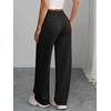 image:imageATHMILE Womens Sweatpants Wide Leg Barrel Pants Baggy Joggers Low Waist Fall Fashion Winter Clothing Pockets 2026Black