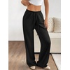 image:imageATHMILE Womens Sweatpants Wide Leg Barrel Pants Baggy Joggers Low Waist Fall Fashion Winter Clothing Pockets 2026Black
