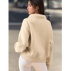 image:imageATHMILE Womens Sweatshirts Half Zip Cropped Pullover Fleece Quarter Zipper Hoodies 2026 Fall Fashion Outfits ClothesApricot