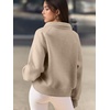 image:imageATHMILE Womens Sweatshirts Half Zip Cropped Pullover Fleece Quarter Zipper Hoodies 2026 Fall Fashion Outfits ClothesCoffeegrey