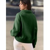 image:imageATHMILE Womens Sweatshirts Half Zip Cropped Pullover Fleece Quarter Zipper Hoodies 2026 Fall Fashion Outfits ClothesDarkgreen