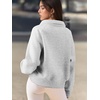 image:imageATHMILE Womens Sweatshirts Half Zip Cropped Pullover Fleece Quarter Zipper Hoodies 2026 Fall Fashion Outfits ClothesGrey
