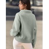 image:imageATHMILE Womens Sweatshirts Half Zip Cropped Pullover Fleece Quarter Zipper Hoodies 2026 Fall Fashion Outfits ClothesGreygreen