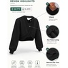 image:imageATHMILE Womens V Neck Crop Top Long Sleeve Sweatshirt  Open Back Tops for Women Fashion Sexy Y2K Casual Fall Clothes 2026Black