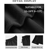 image:imageATHMILE Womens Wide Leg Fleece Lined Sweatpants High Waisted Baggy Drawstring Joggers Straight Leg Sweat PantsBlack