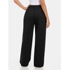 image:imageATHMILE Womens Wide Leg Fleece Lined Sweatpants High Waisted Baggy Drawstring Joggers Straight Leg Sweat PantsBlack