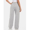 image:imageATHMILE Womens Wide Leg Fleece Lined Sweatpants High Waisted Baggy Drawstring Joggers Straight Leg Sweat PantsGrey