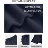 image:imageATHMILE Womens Wide Leg Fleece Lined Sweatpants High Waisted Baggy Drawstring Joggers Straight Leg Sweat PantsNavy Blue