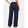 image:imageATHMILE Womens Wide Leg Fleece Lined Sweatpants High Waisted Baggy Drawstring Joggers Straight Leg Sweat PantsNavy Blue