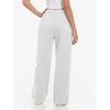 image:imageATHMILE Womens Wide Leg Fleece Lined Sweatpants High Waisted Baggy Drawstring Joggers Straight Leg Sweat PantsWhite