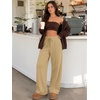 image:imageATHMILE Womens Wide Leg Fleece Sweatpants High Waisted Teen Girl Pants  Fall Fashion Winter Clothes Lounge Travel Joggers With PocketsLight Brown