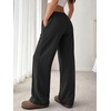 image:imageATHMILE Womens Wide Leg Sweatpants Low Rise Baggy Pants Fall Fashion Lounge Lightweight Sweat Pants with PocketsBlack