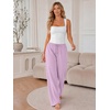 image:imageATHMILE Womens Wide Leg Sweatpants Low Rise Baggy Pants Fall Fashion Lounge Lightweight Sweat Pants with PocketsPurple