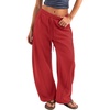 image:imageATHMILE Barrel Sweatpants Women Y2K Wide Leg Baggy Lounge Sweat Pants with Pockets Plus Size Drawstring JoggersRed